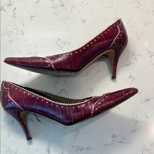 Claudia Ciuti Burgundy Wine Italian Leather Heels